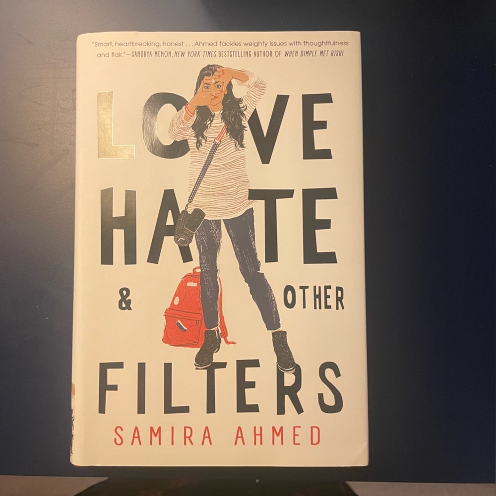 YA novel: Love,Hate, and other filters. EUC.